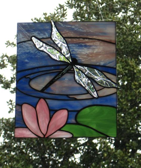 Dragonfly Stained Glass Panel