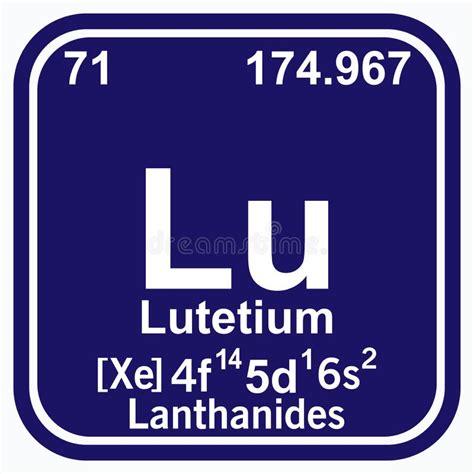 Lutetium Periodic Table Of Elements Stock Illustration Illustration