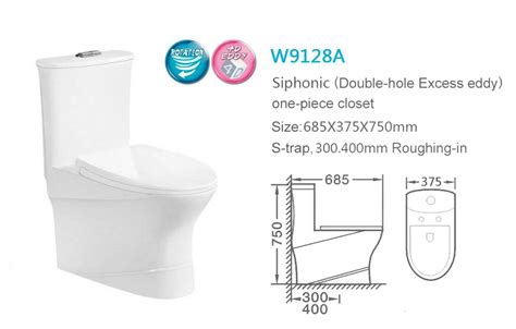 70.5 x 37 x 68 cm. Wc With S-trap Bathroom Design European Water Closet Size ...