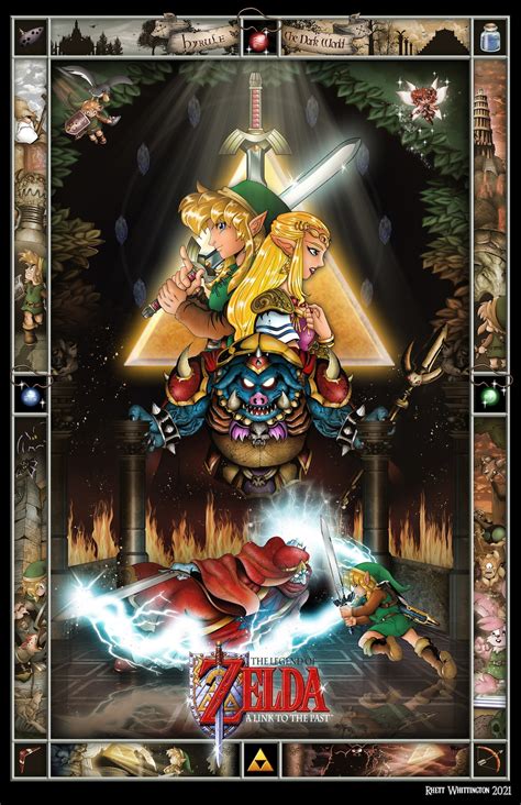 Legend Of Zelda A Link To The Past Poster Etsy