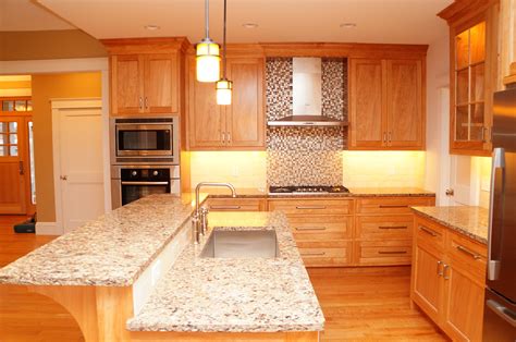 Red Birch Kitchen Handcrafted By Taylor Made Cabinets Leominster Ma