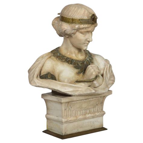 Marble Sculpture Bust Of Cleopatra By Aristide Petrilli For Sale At