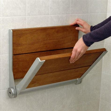 Serena Fold Up Wood Shower Seat Ada Compliant Shower Seat Shower