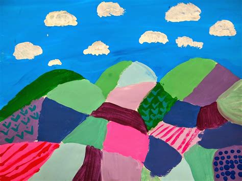 Cassie Stephens In The Art Room Fourth Grade Color Mixing Landscapes