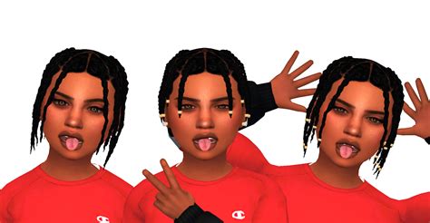 Ebonix Aap And Travis Child And Toddler Sims Hair Sims 4 Black Hair