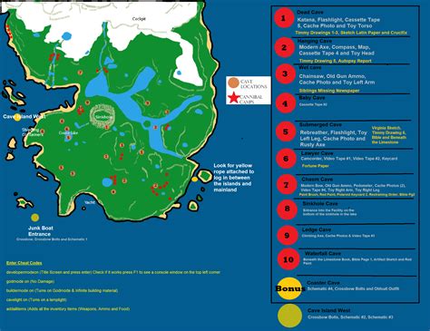 The Forest Map With Information For Each Cave Rtheforest