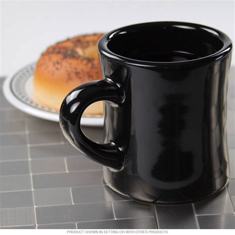 Diner Coffee Mug Heavy Duty Black Ceramic Restaurant Quality Mugs