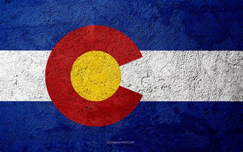 Descargar Fondos De Pantalla Bandera Del Estado De Colorado De Hormig N De Textura De Piedra