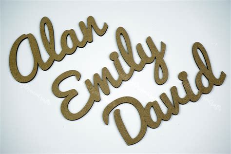 Laser Cut Name Signs Custom Wood Personalized Wood Tags Etsy