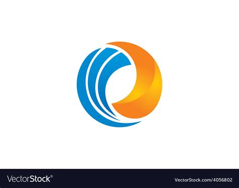 Circle Swirl Round Business 2d Logo Royalty Free Vector