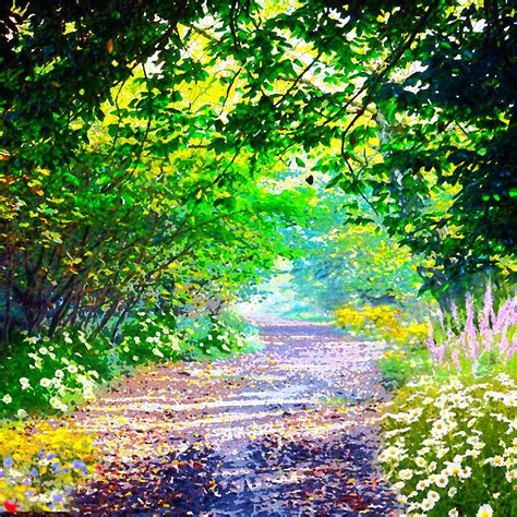 Art Rendered Country Pathway Digital Art By Clive Littin