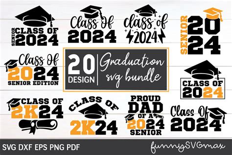 Class Of 2024 Graduation Svg Bundle Graphic By Funnysvgmax · Creative
