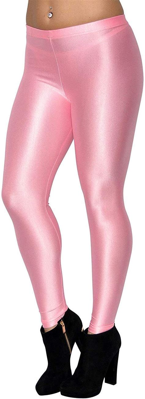 Buy Women S Shiny Satin Lycra Leggings Wtldrtlsplp Pink Large