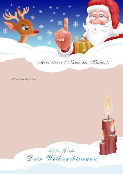 Brief vom weihnachtsmann zum ausdrucken. Brief vom Weihnachtsmann » Briefdesigns