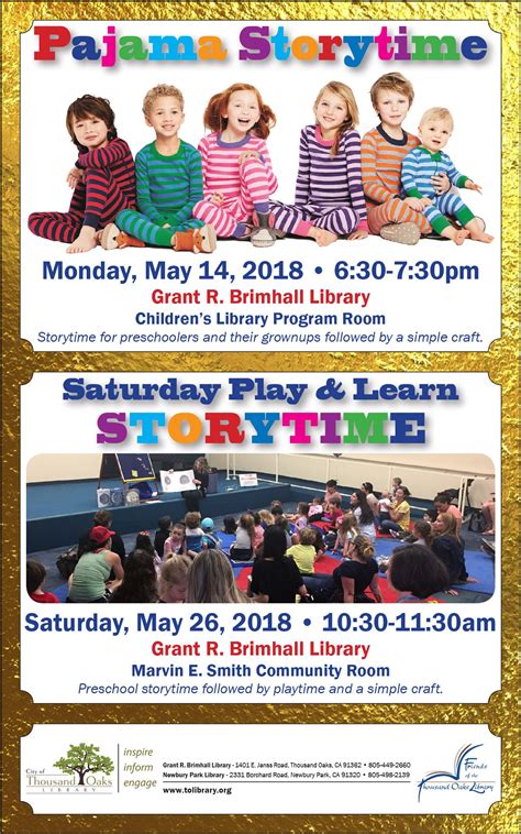 Pajama Storytime On Monday May 14 2018 • 630 730pm Storytime For