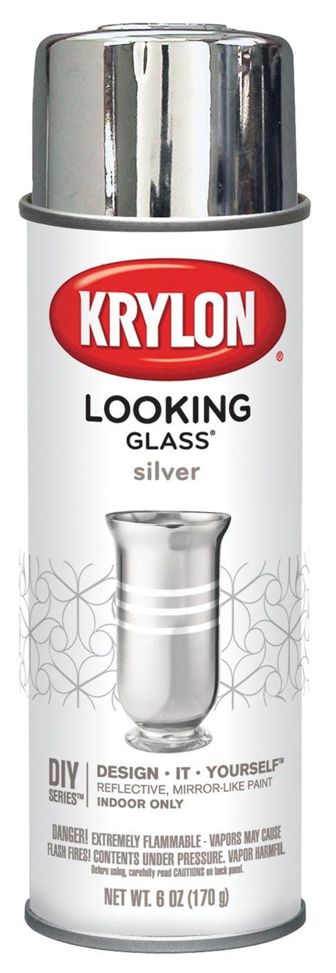 Krylon Looking Glass Silver Like Aerosol Spray Paint 6 Oz Best Gold Spray Paint Spray Paint
