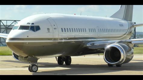 Boeing 737bbj Engine Startup And Taxi Steve Wynns Private Jet N88wr