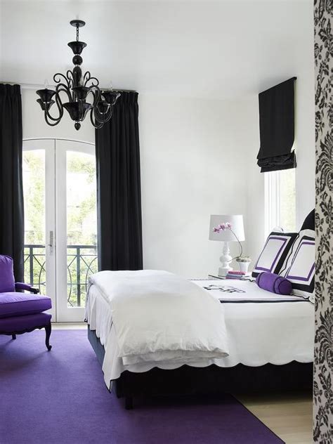 Black And Purple Bedrooms Contemporary Bedroom