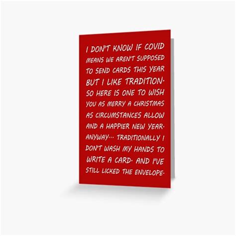 Covid christmas card from funny. Covid Christmas Greeting Cards | Redbubble