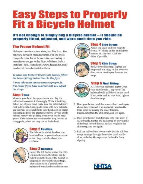 Easy Steps To Properly Fit A Bicycle Helmet Nhtsa