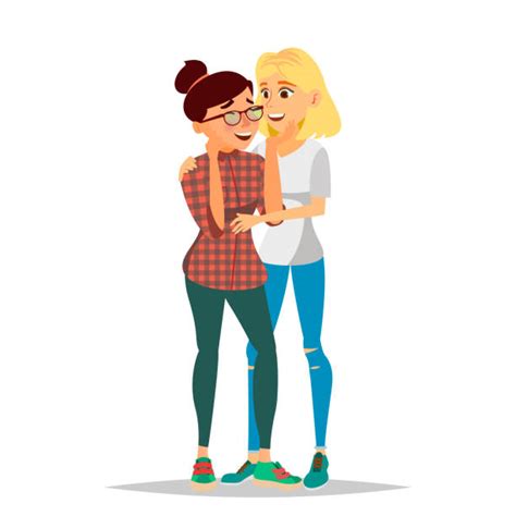 cute lesbian couple cartoons illustrations royalty free vector graphics and clip art istock