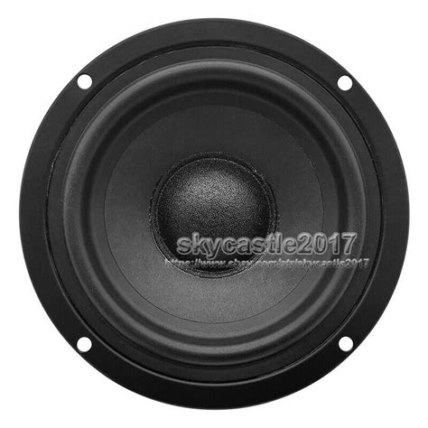 1pcs 4 5 Inch 4 6 8Ohm 15W Hifi Fever Bass Speaker Woofer Car Audio