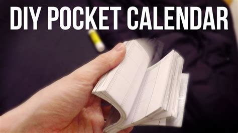 Diy Pocket Calendar Youtube
