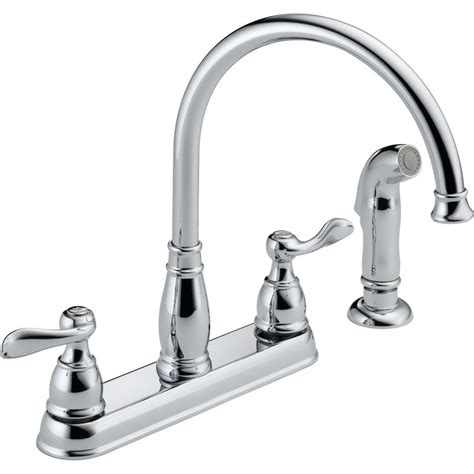 Moen kitchen faucets at home depot is a definition of immortal design. Delta Windemere 2-Handle Standard Kitchen Faucet with Side ...