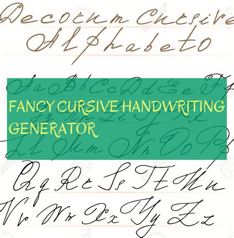 Cursive Handwriting Font Generator Calligraphy And Art