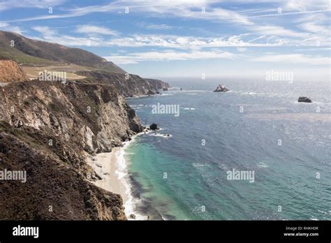 Coastline Along Highway 1 California Usa Stock Photo Alamy