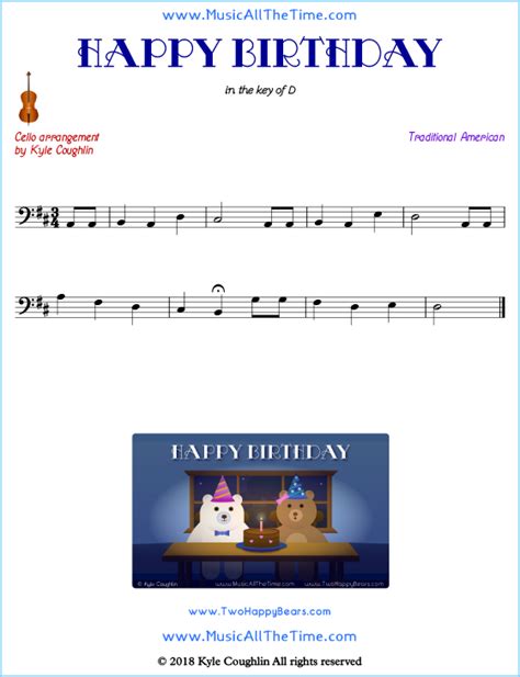 Happy Birthday Cello Sheet Music