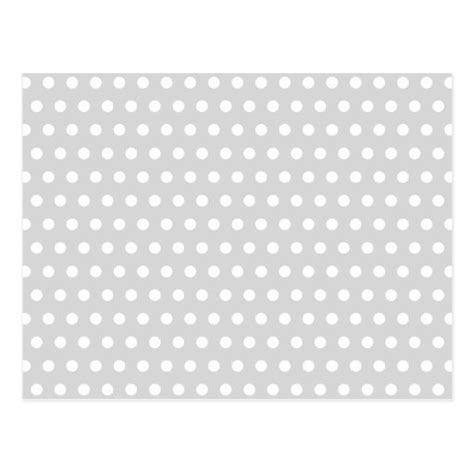 Light Gray And White Polka Dot Pattern Postcard Zazzle