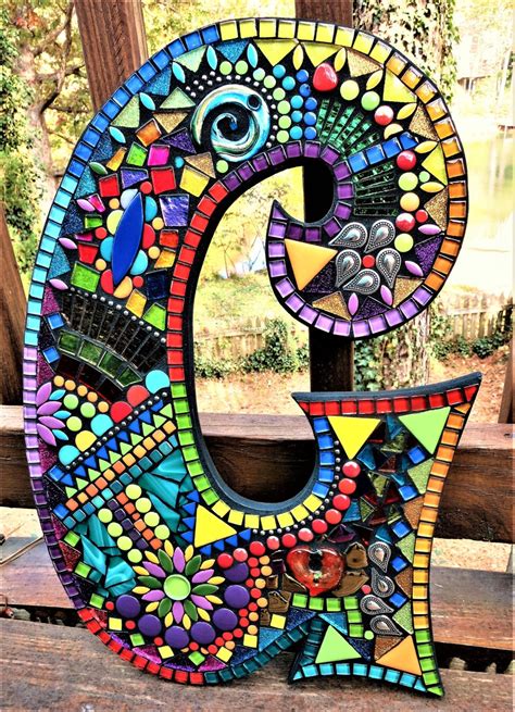 Mosaic Lettersinitials18 Tall Totally Customizable Etsy Mosaic