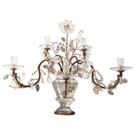 Zingz and thingz lilies candle wall sconce dawn. Pair of 19th Century Antique Gilt-Metal Glass and Rock ...