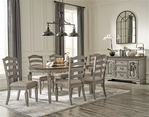 Signature Design By Ashley Lodenbay Traditional 8 Piece Dining Set