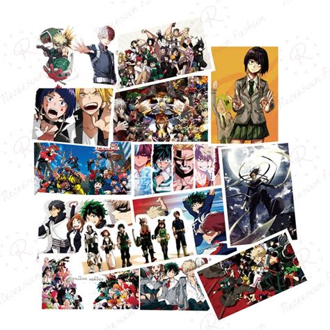 100pcs My Hero Academia Sticker Anime Stickers Decal For Laptop