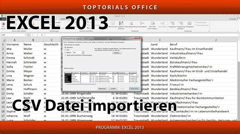 CSV Datei importieren mit und ohne Verknüpfung Excel YouTube