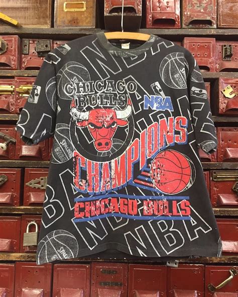 1991 Chicago Bulls Nba Champions All Over Print Gem