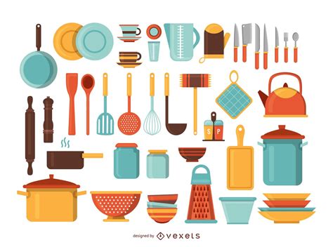 Kitchen Tools Illustration Set Vector Download