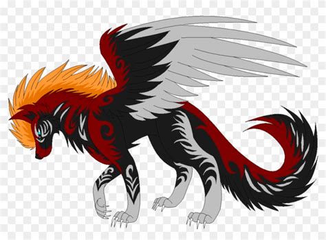 Anime Wolf With Wings The Resolution Of Png Image Is 1169x730 And