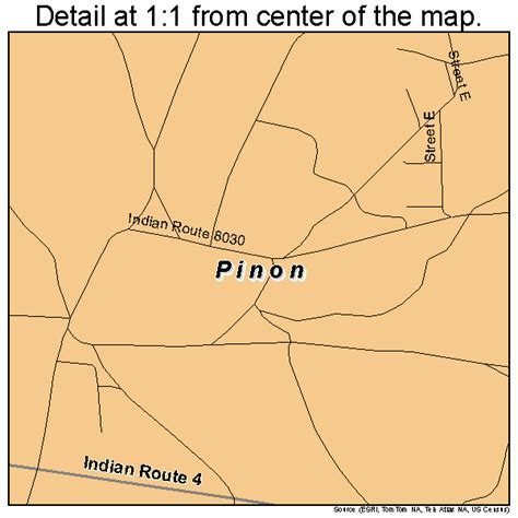 Pinon Arizona Street Map 0456120