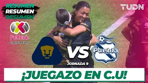 Resumen Y Goles Pumas Vs Puebla Liga Mx Femenil Cl J Tudn