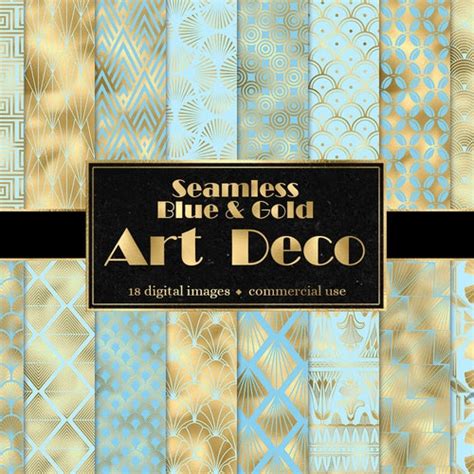 Art Deco Digital Paper Black And Gold 14 S Personal Etsy