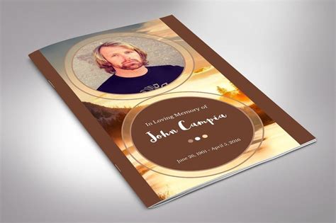 Sunset Funeral Program Template Word Publisher 8 Pages Etsy