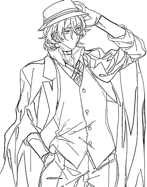 Chuuya Nakahara Coloring Page Coloring Page Coloring Home