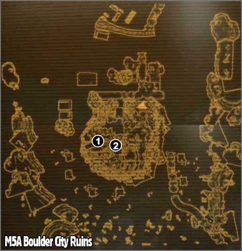 M5 Boulder City Maps Fallout New Vegas Game Guide