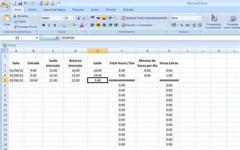 Use o Excel para calcular as horas extras trabalhadas durante o mês Fotos Tecnologia