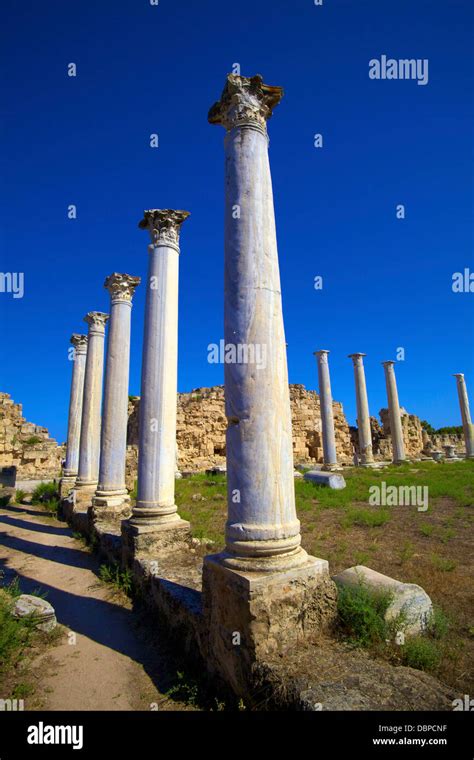 Colonnades Gymnasium Salamis North Cyprus Hi Res Stock Photography And