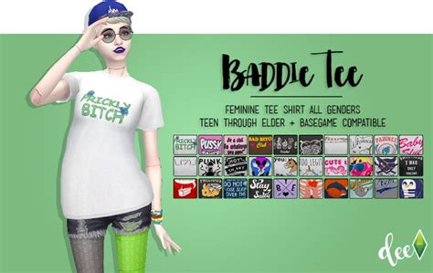 Baddie Tee At Deetron Sims Sims 4 Updates