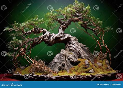 Bonsai Tree And Fallen Trimmed Branches Stock Image Image Of Japanese